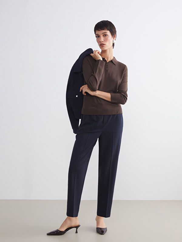 Moudda LC Waikiki - Pantalon tissé moyen Femme Marine - Tunisie 1