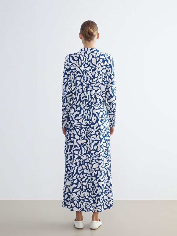 Moudda LC Waikiki - Robe tissée manches longues Femme Imprimé en blanc - Tunisie 4