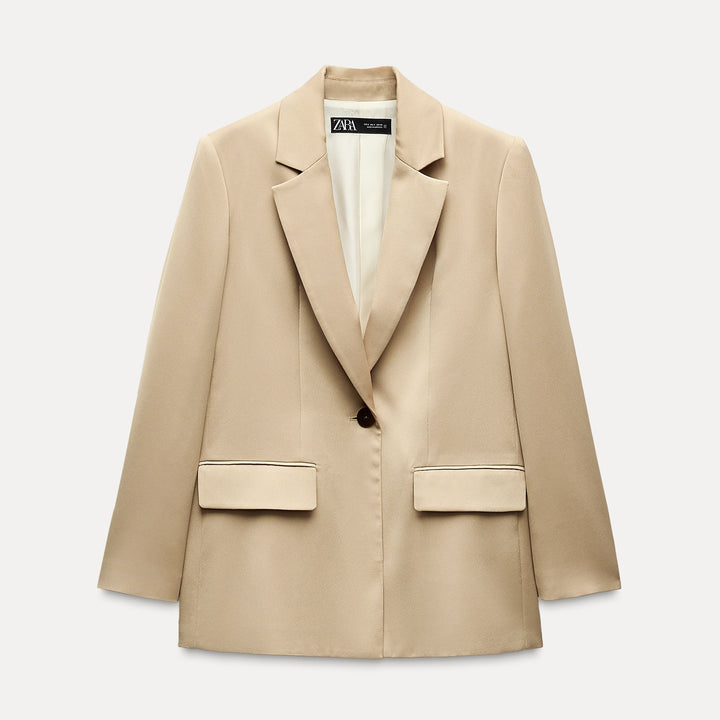 Moudda ZARA - Blazer Satiné Oversize à 1 Bouton - Tunisie 2
