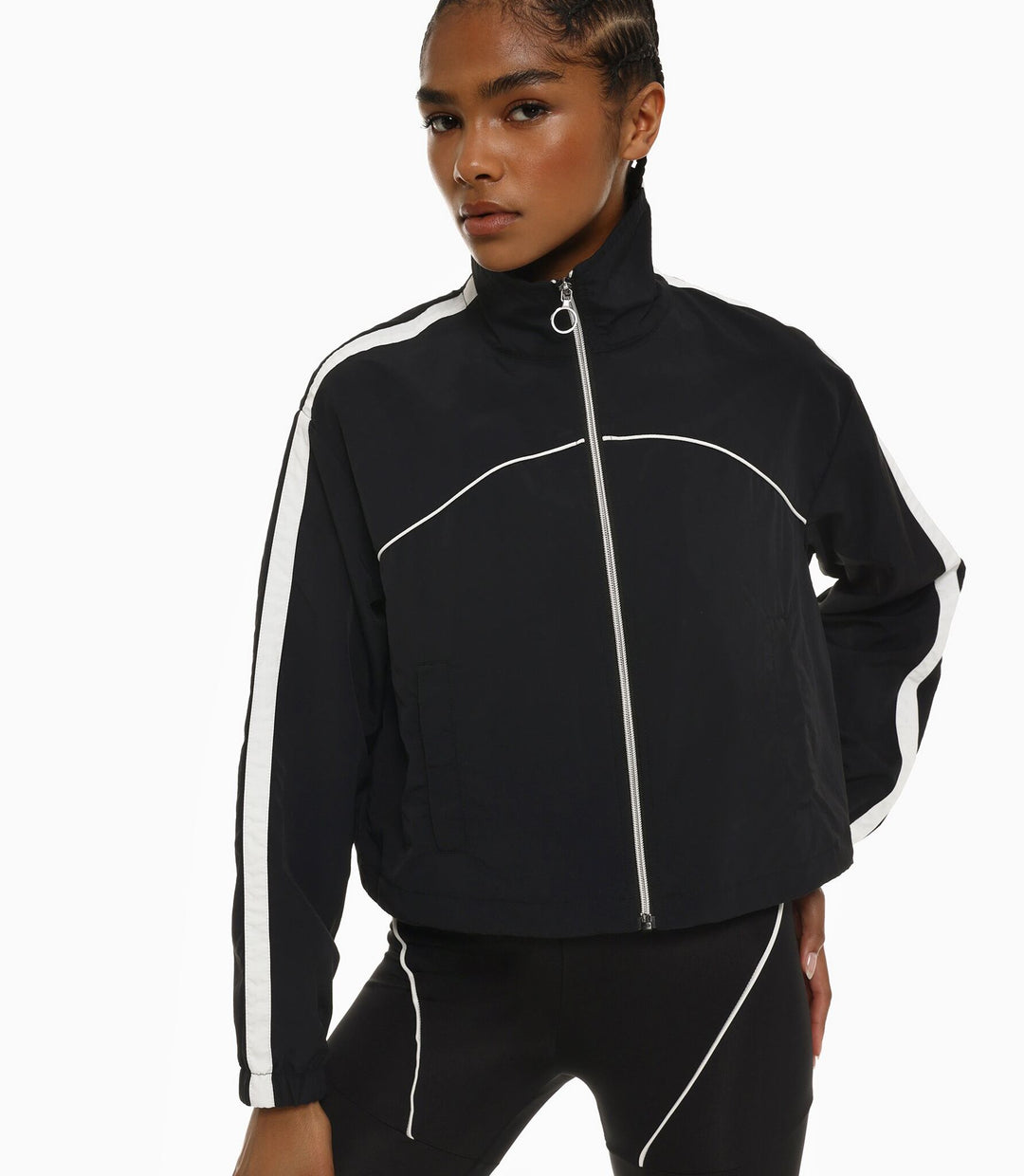 Moudda Lefties - Veste Nylon - Color Block Noir & Blanc (Gym) - Tunisie 2