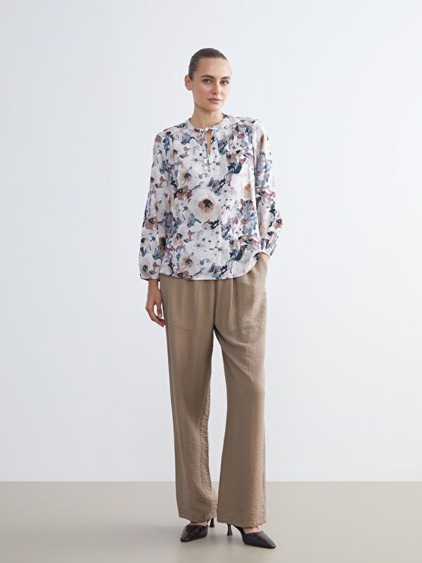 Moudda LC Waikiki - Blouse tissée imprimée manches longues Femme Imprimé rose - Tunisie 2