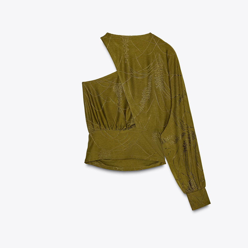 Moudda ZARA - Top Asymétrique - Jacquard Fluide - Tunisie 2