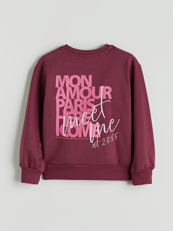 Moudda LC Waikiki - Sweatshirt en jersey Fille Prune - Tunisie 4