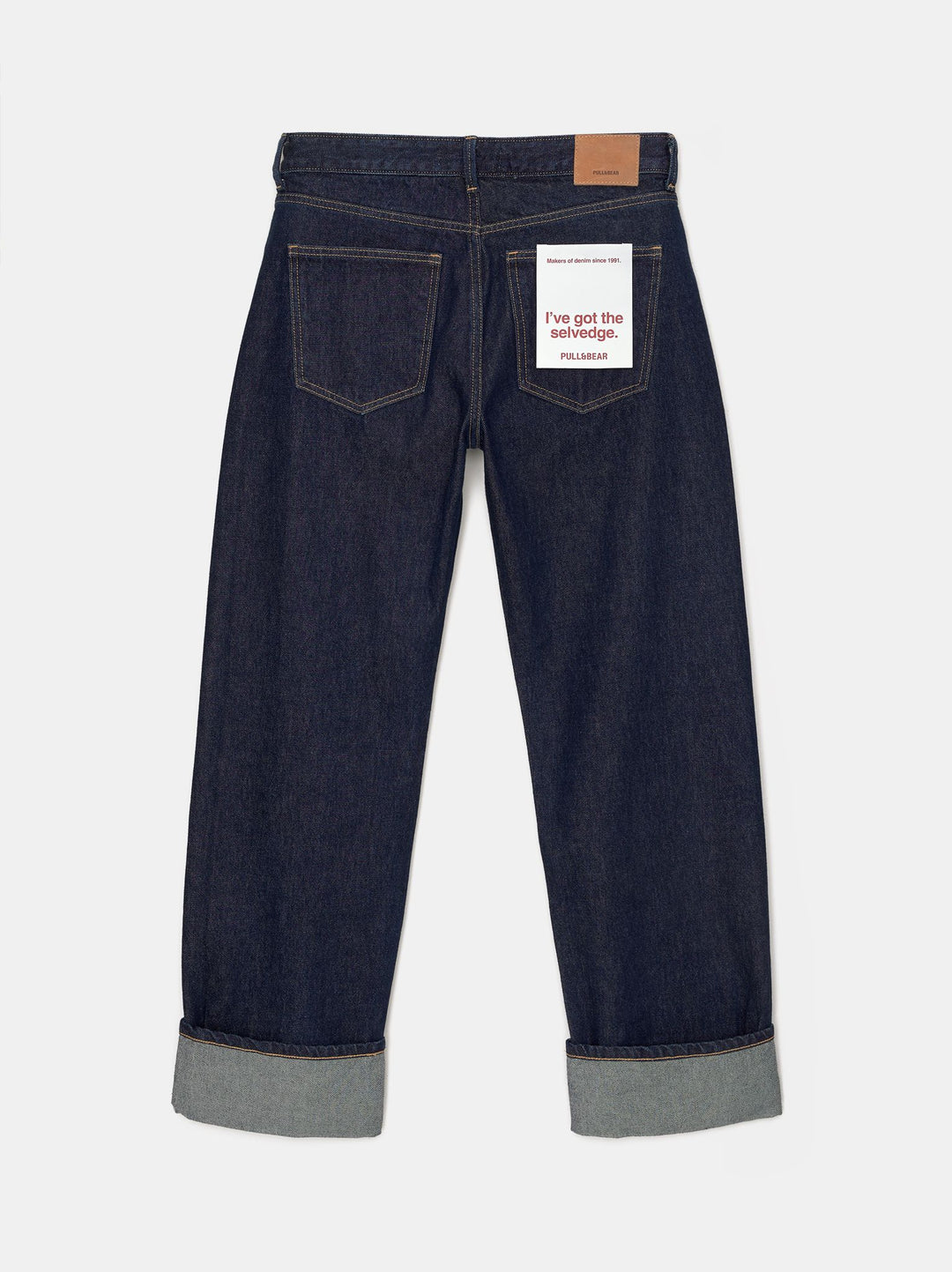 Moudda PULL & BEAR - Pantalon Droit Taille Moyenne Relaxed Selvedge - Tunisie 4