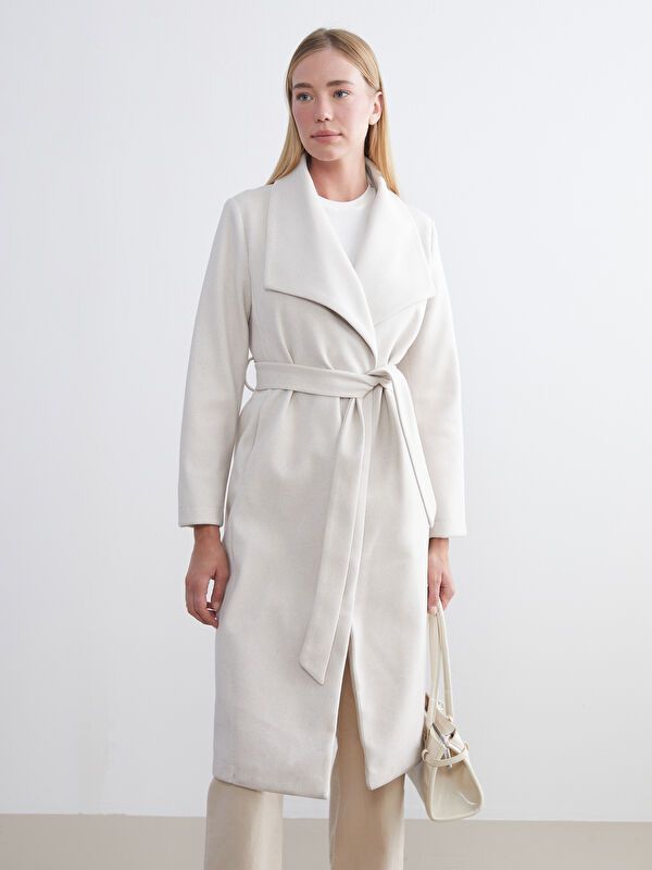 Moudda LC Waikiki - Manteau effet laine Femme Mélange écru - Tunisie 1