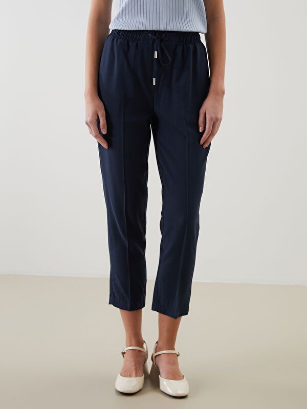 Moudda LC Waikiki - Pantalon tissé fin Femme Bleu marine foncé - Tunisie 2