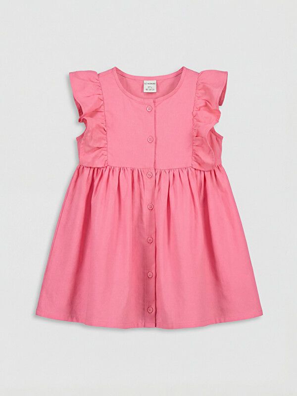 Moudda LC Waikiki - Robe manches courtes en tissu pour Fille couleur  Rose moyen - Tunisie 1