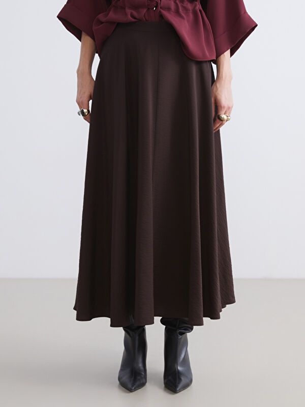 Moudda LC Waikiki - Jupe tissée Femme Brun foncé - Tunisie 2