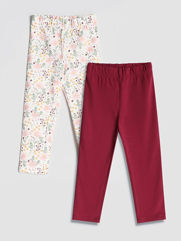 Moudda LC Waikiki - Pack jersey stretch Fille Imprimé écru - Tunisie 1