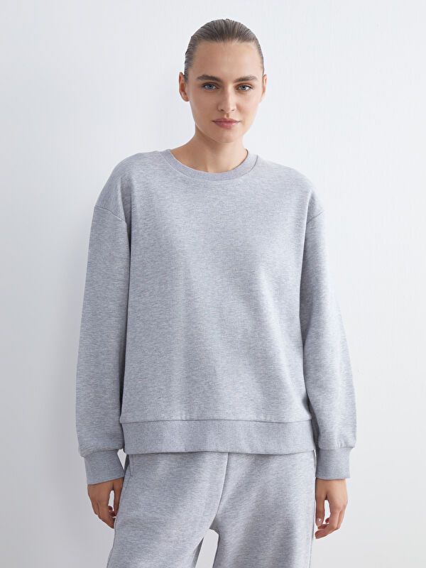 Moudda LC Waikiki - Sweatshirt jersey Femme Mélange de gris - Tunisie 1