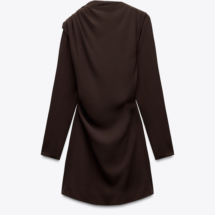 Moudda ZARA - Robe Mini Crêpe - Manches Longues & Dos Drapé - Tunisie 1
