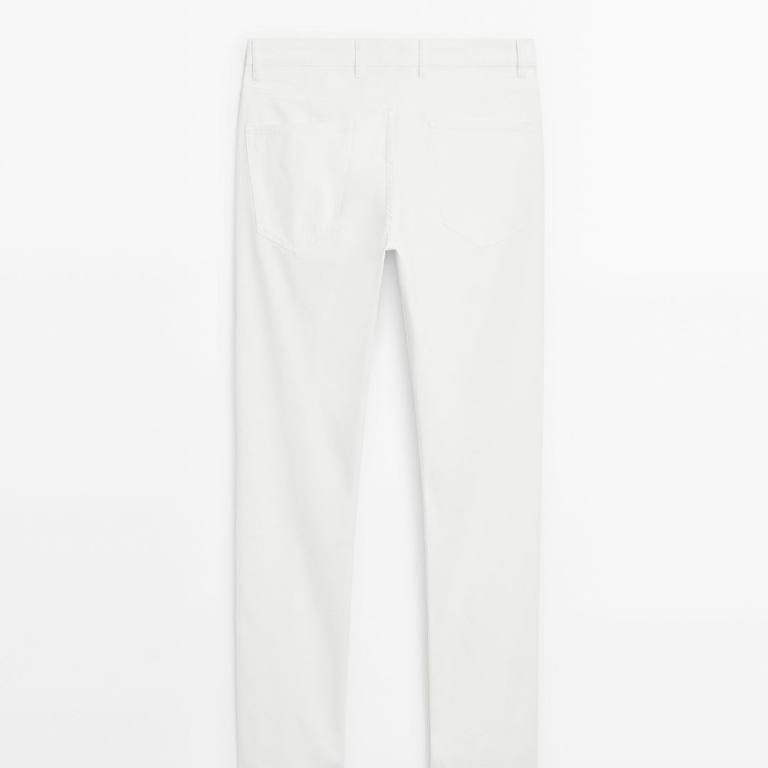Moudda Massimo Dutti - Pantalon jean blanc relaxed - Tunisie 4