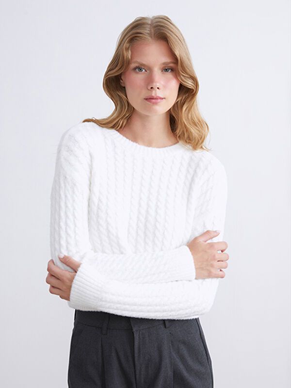 Moudda LC Waikiki - Pull en tricot Femme Ecru - Tunisie 1