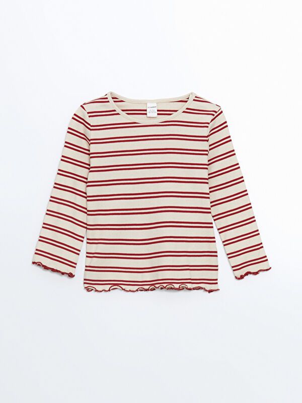 Moudda LC Waikiki - Body en jersey manches longues Fille Rayures rouges - Tunisie 1