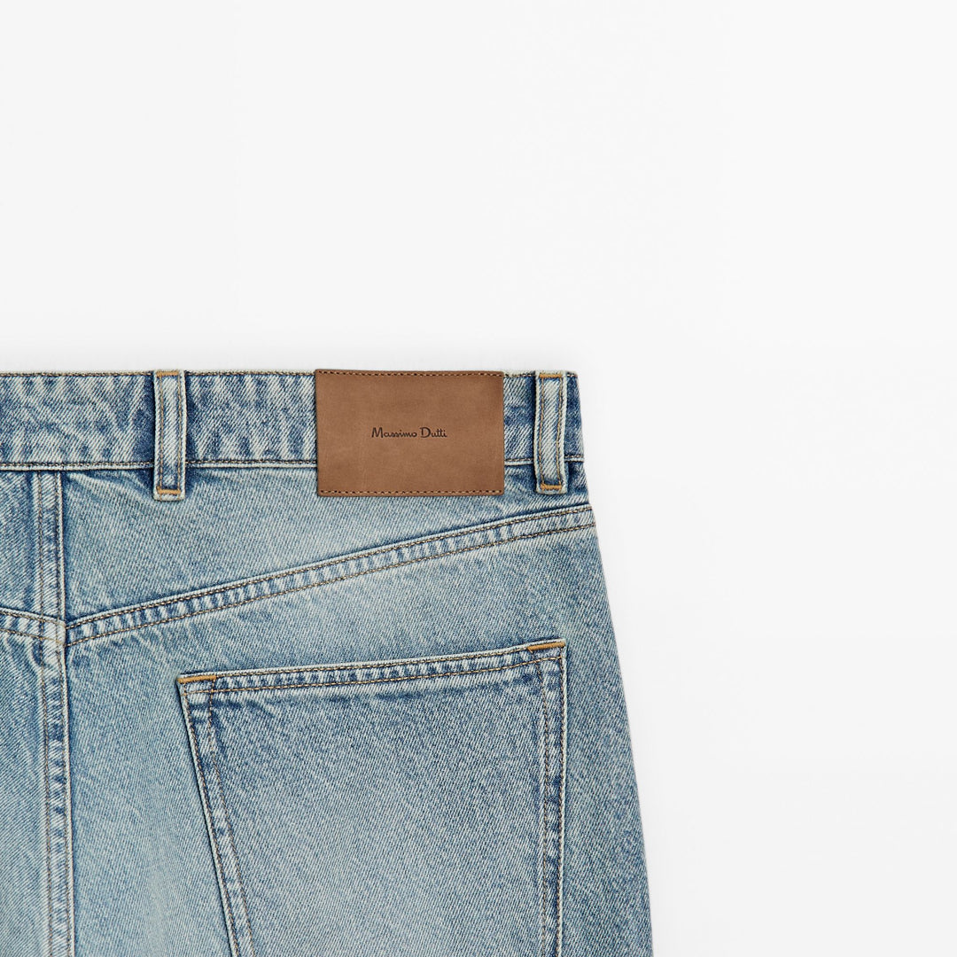Moudda Massimo Dutti - Pantalon jean super dirty délavé coupe fuselée - Tunisie 6