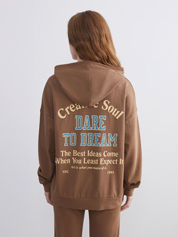 Moudda LC Waikiki - Sweatshirt en jersey Femme Brun - Tunisie 4