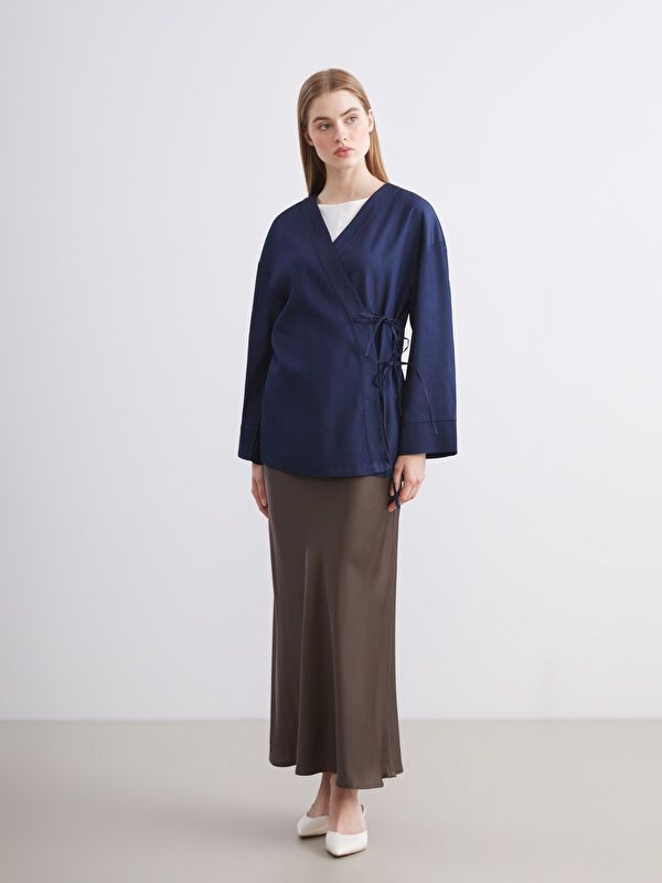 Moudda LC Waikiki - Tunique tissée manches longues denim Femme Rodéo noir - Tunisie 2