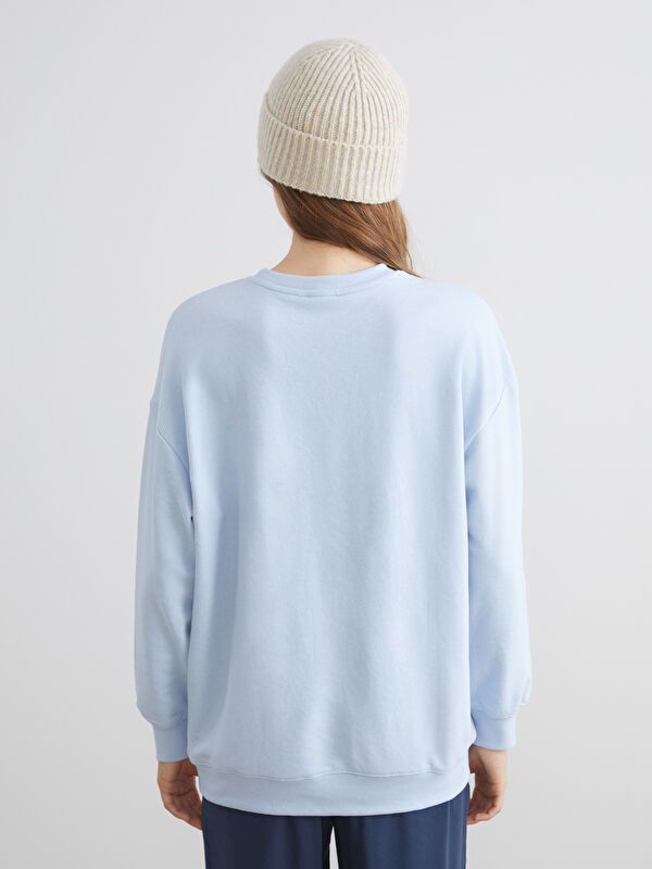 Moudda LC Waikiki - Sweatshirt en jersey Femme Bleu pâté - Tunisie 4