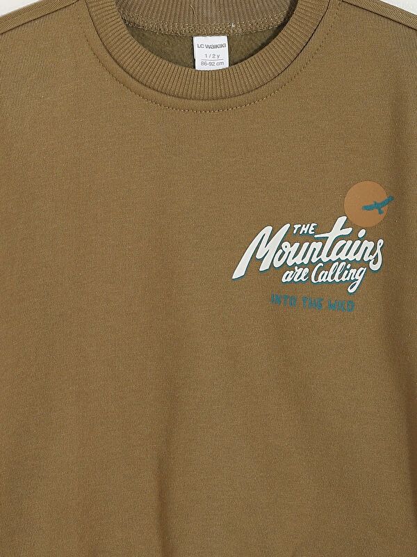 Moudda LC Waikiki - Sweatshirt en jersey Garçon Kaki - Tunisie 3