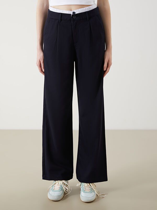 Moudda LC Waikiki - Pantalon tissé moyen Femme Marine - Tunisie 2