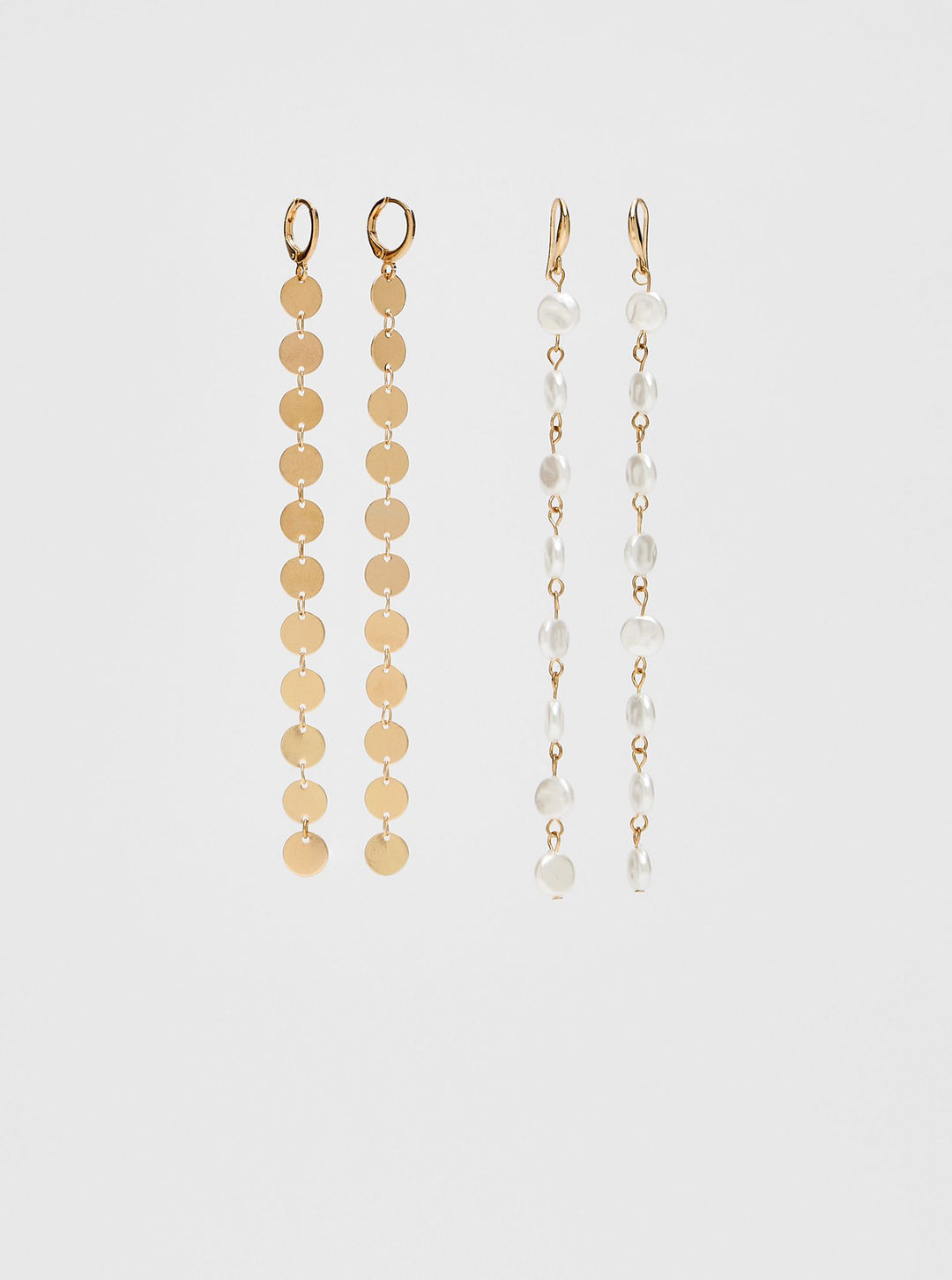Moudda STRADIVARIUS - Lot de 2 Boucles d'Oreilles Longues avec Perles - Tunisie 3
