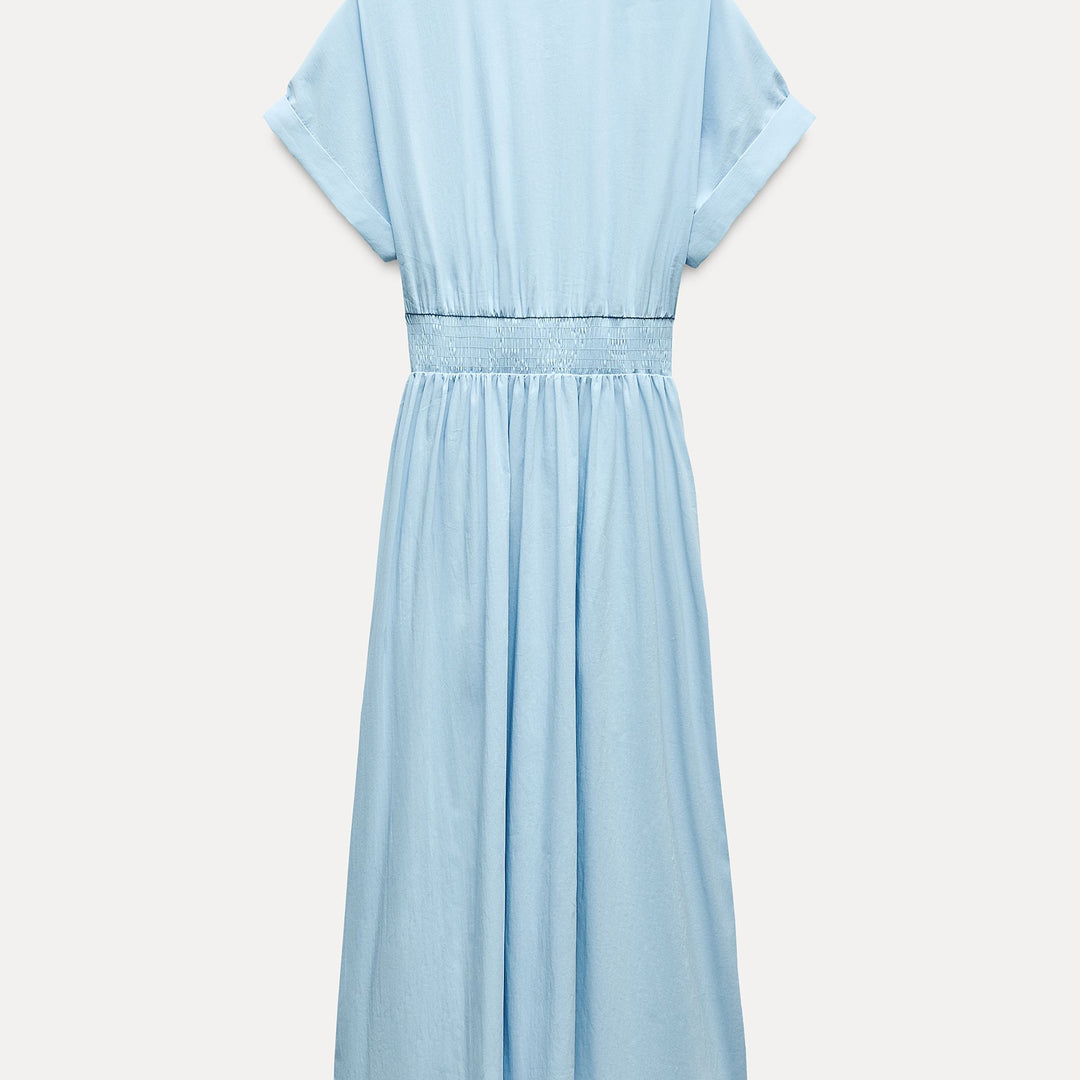 Moudda ZARA - Robe mi-longue chemise croisée élastique - Tunisie 2