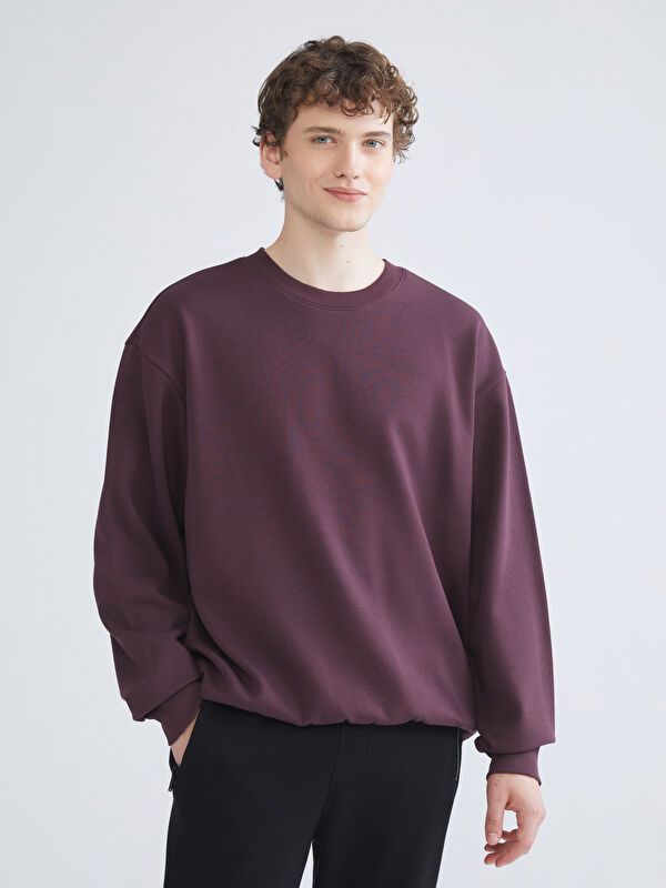 Moudda LC Waikiki - Sweatshirt en jersey Homme Prune foncée - Tunisie 1