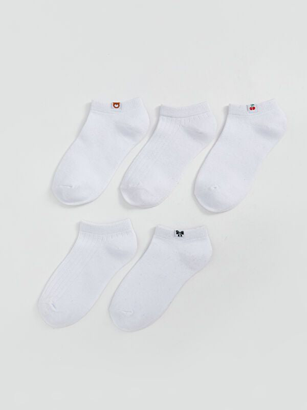 Moudda LC Waikiki - Chaussettes pour sneakers Fille Blanc brillant - Tunisie 1