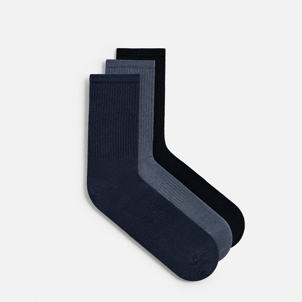 Moudda ZARA - Chaussettes Sport - Multicolores (Vert/Gris/Marine) Pack 3 - Tunisie 2