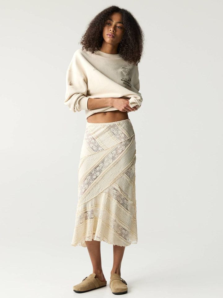 Moudda PULL & BEAR - Jupe Midi Dentelle - Asymétrique - Tunisie 2