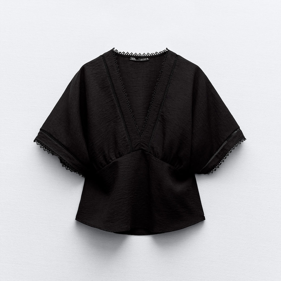 Moudda ZARA - Top Manches Kimono à Entre-deux - Tunisie 1