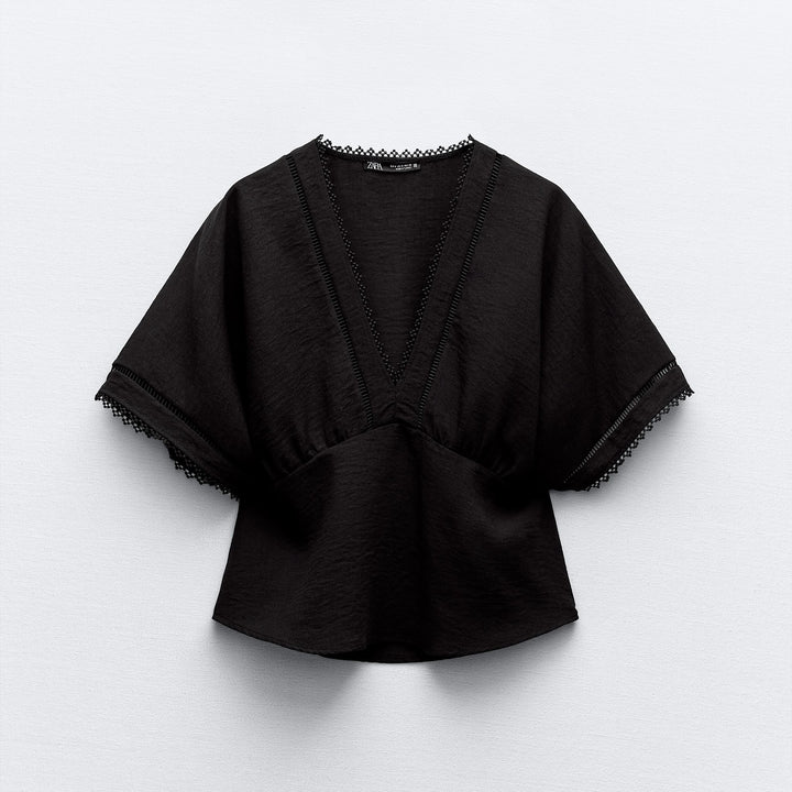 Moudda ZARA - Top Manches Kimono à Entre-deux - Tunisie 1