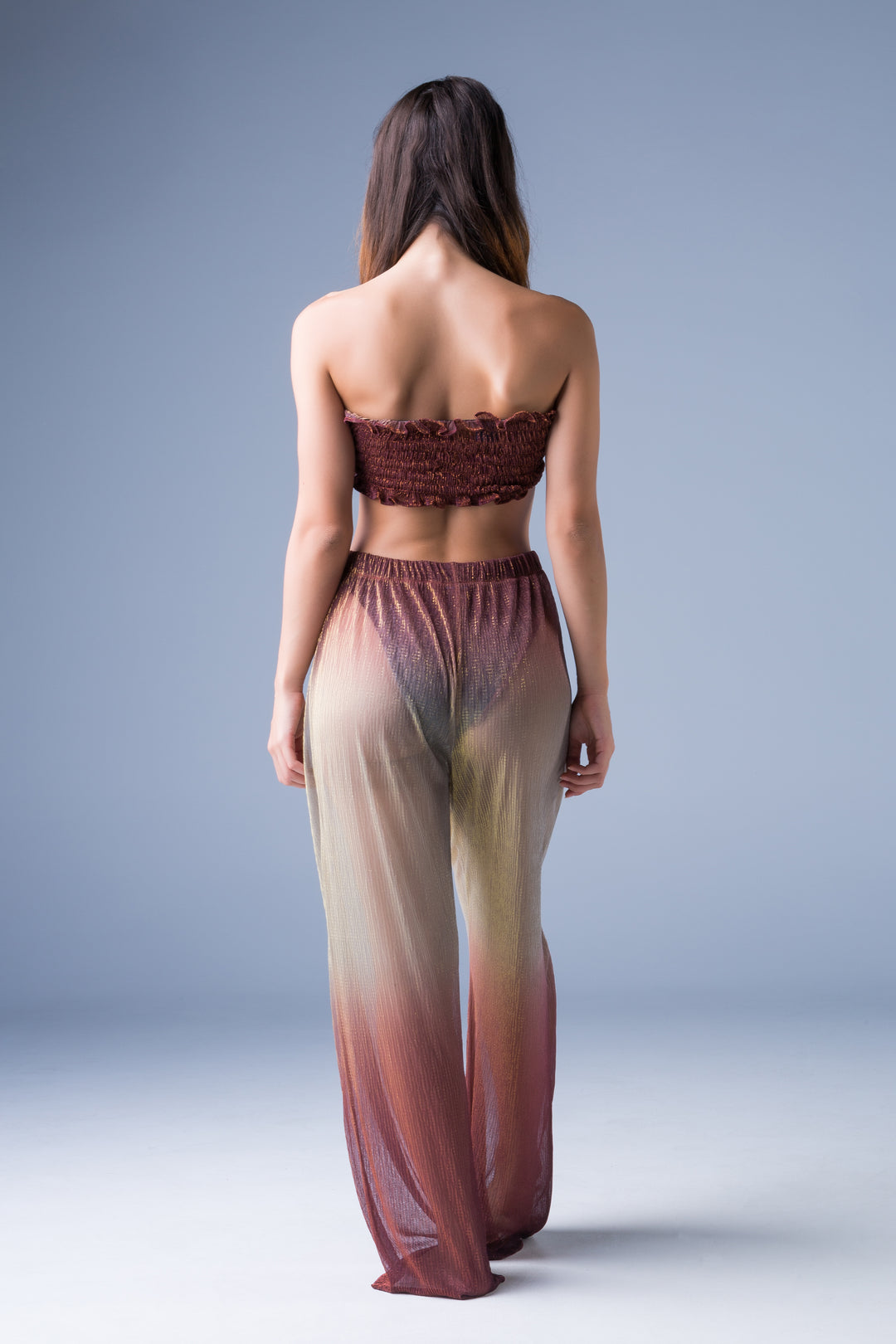 Set lurex Marron