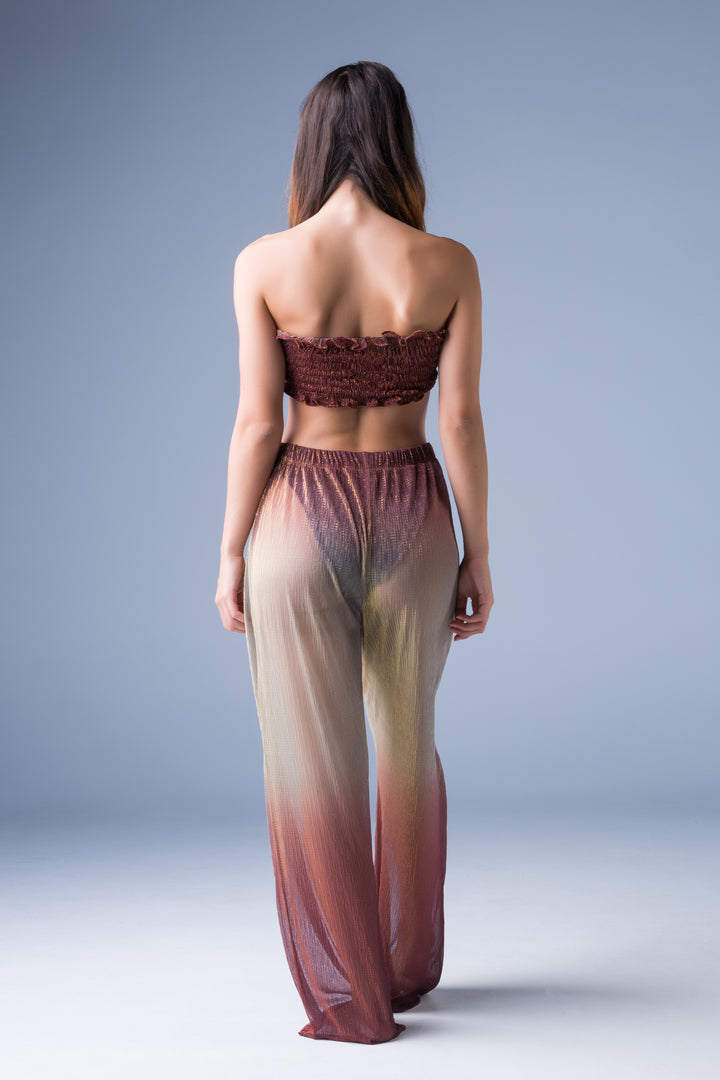 Set lurex Marron