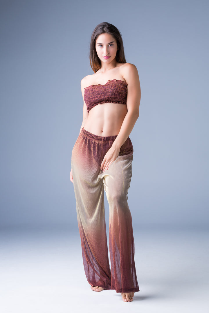 Set lurex Marron