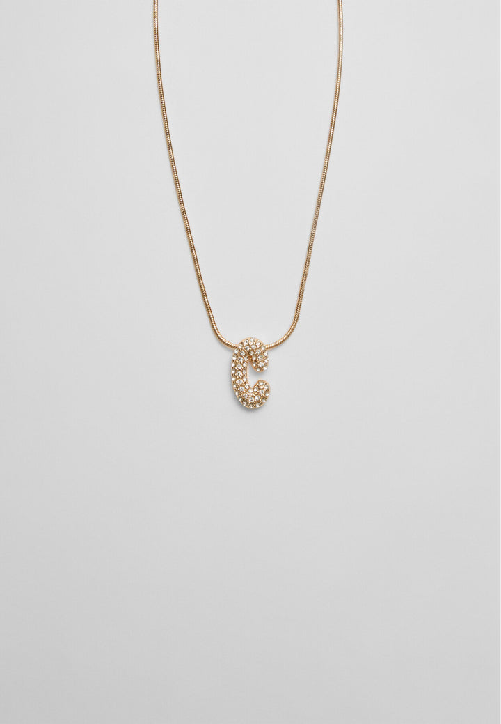 Collier - Initiale Strass - Tunisie2