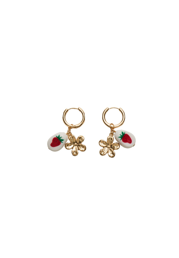 Boucle d'oreille - Charm Fraise & Fleur - Tunisie1
