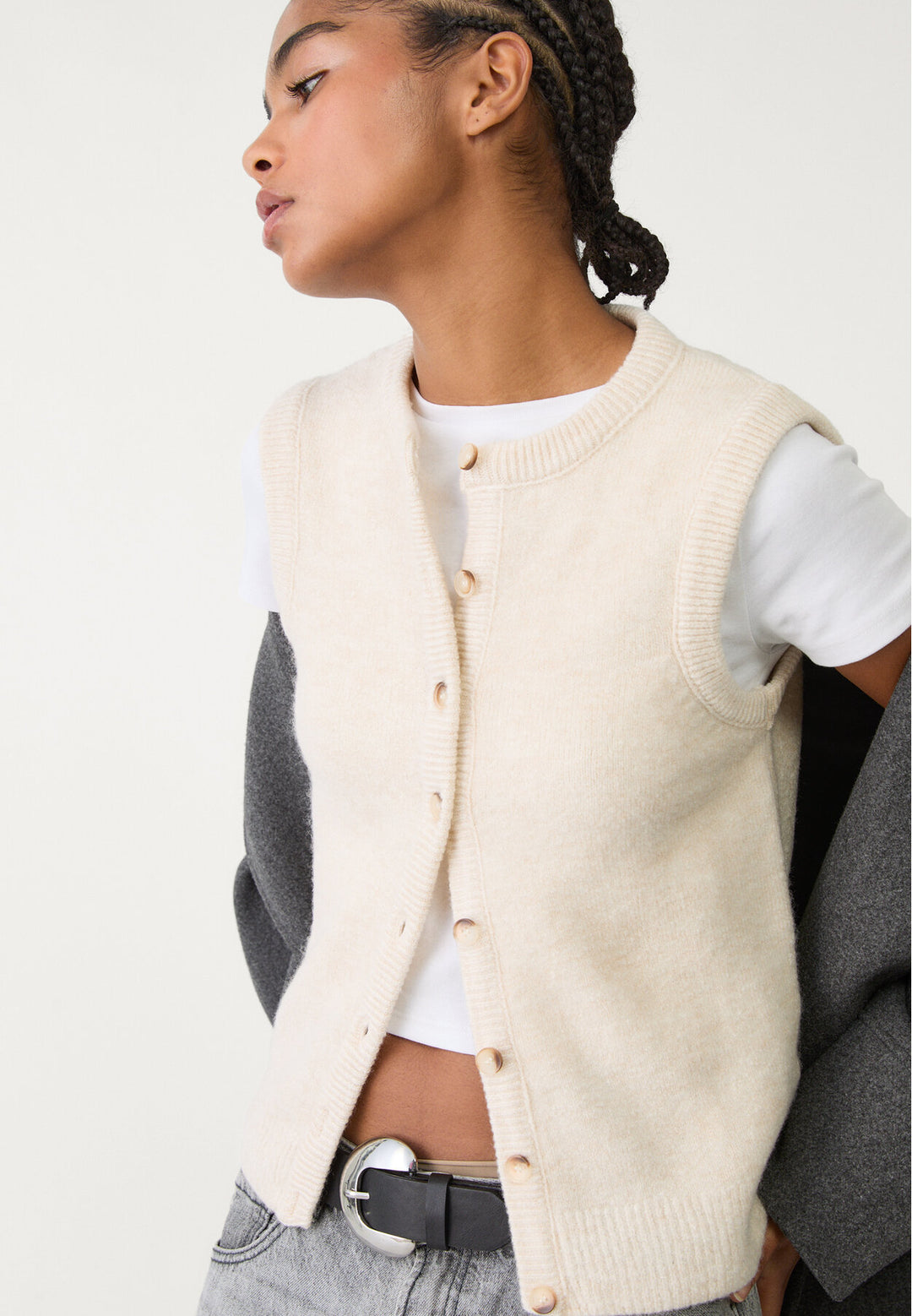 Gilet Tricot Feutré - Boutons - Tunisie2