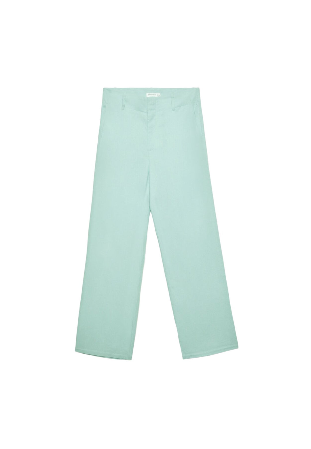 Pantalon Droit Fluide Lin - Turquoise - Tunisie1