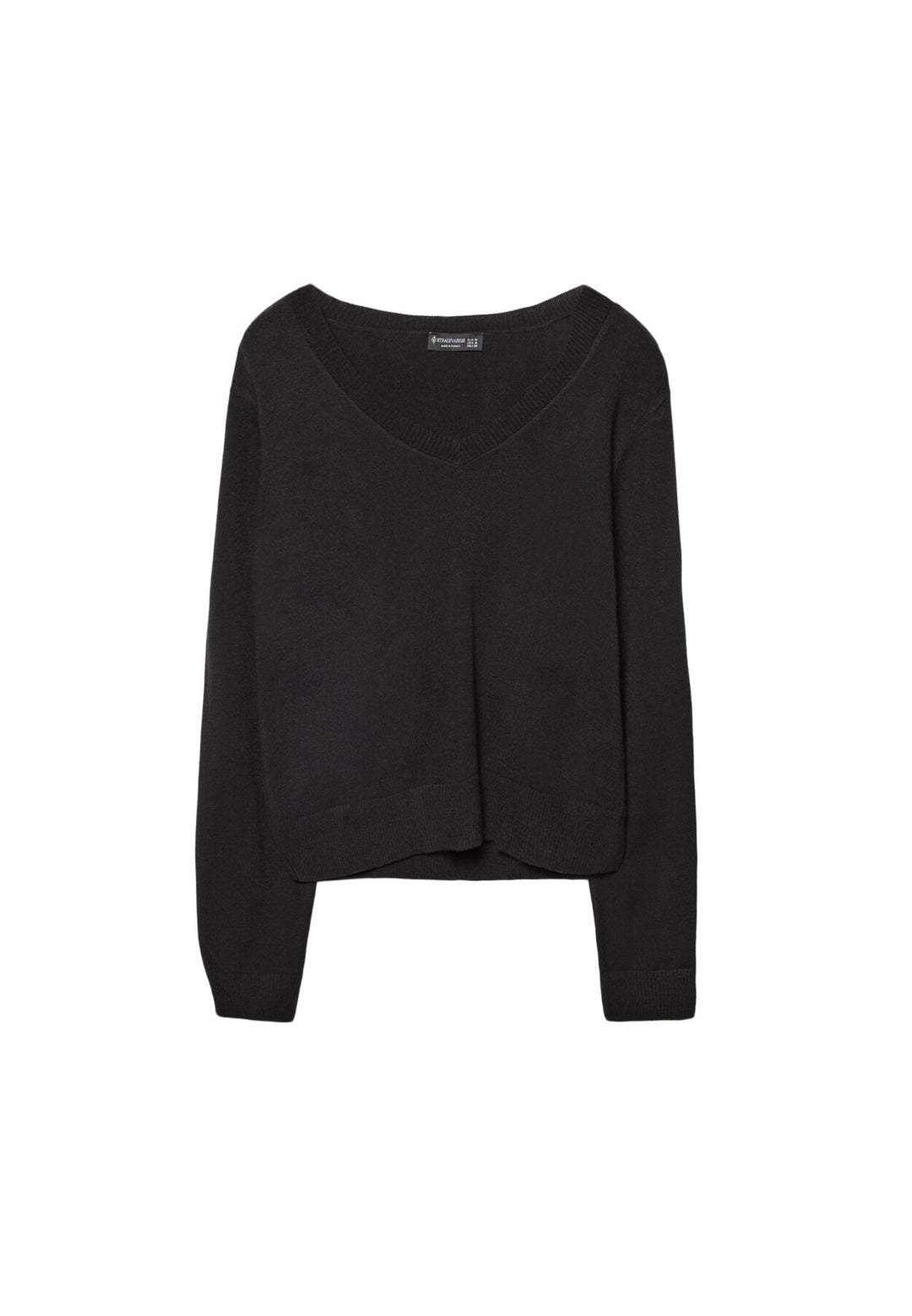 Pull Basique - Col Piqué (Noir) - Tunisie1