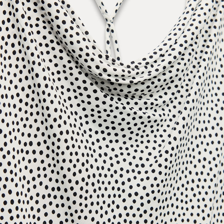 Moudda ZARA - Robe mi-longue bretelles, imprimé pois - Tunisie 2