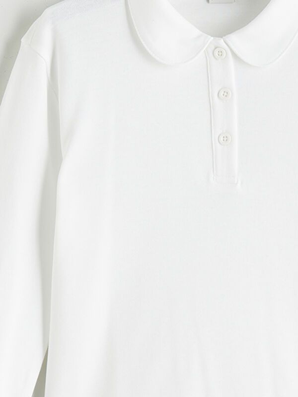 Moudda LC Waikiki - Body en jersey manches longues Fille Ecru - Tunisie 3