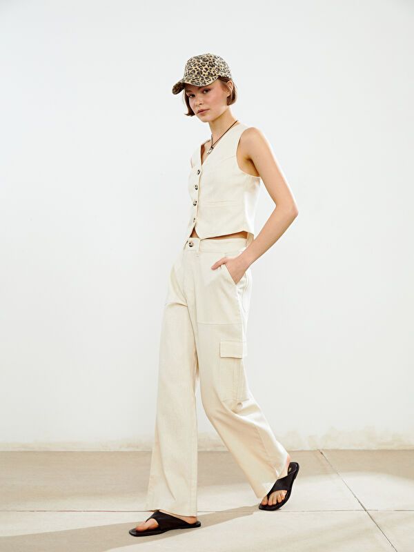 Moudda LC Waikiki - Pantalon fin en tissu pour Femme - Tunisie 5