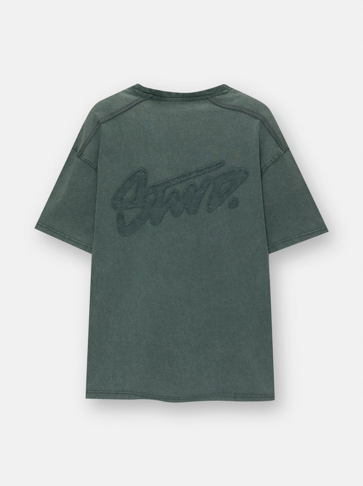 Moudda PULL & BEAR - T-Shirt Demi-Manches Lavage Acide STWD Patch - Tunisie 1