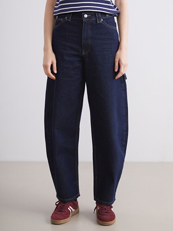 Moudda LC Waikiki - Pantalon tissé en denim Femme Indigo foncé - Tunisie 2