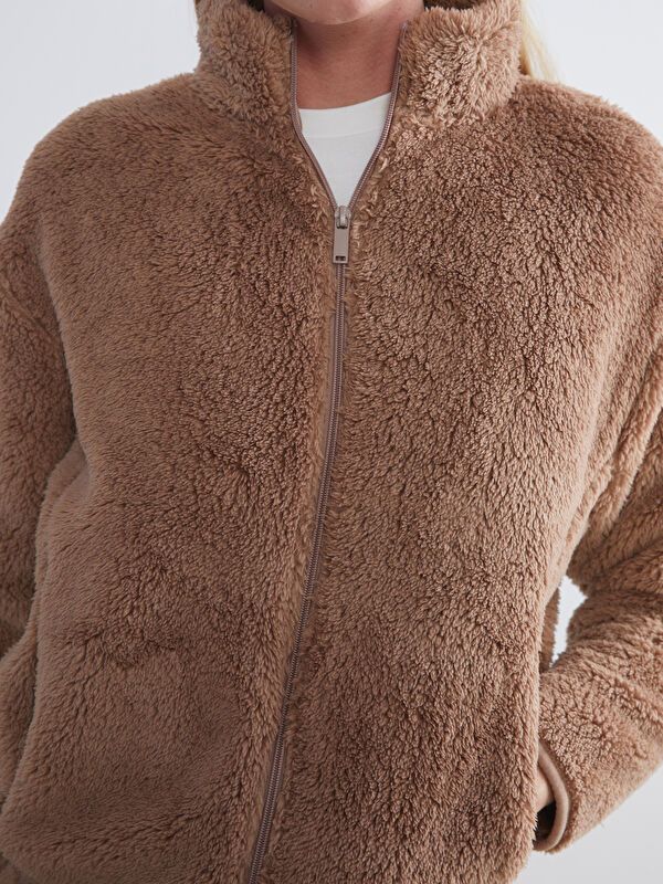 Moudda LC Waikiki - Cardigan jersey Femme Brun clair - Tunisie 3