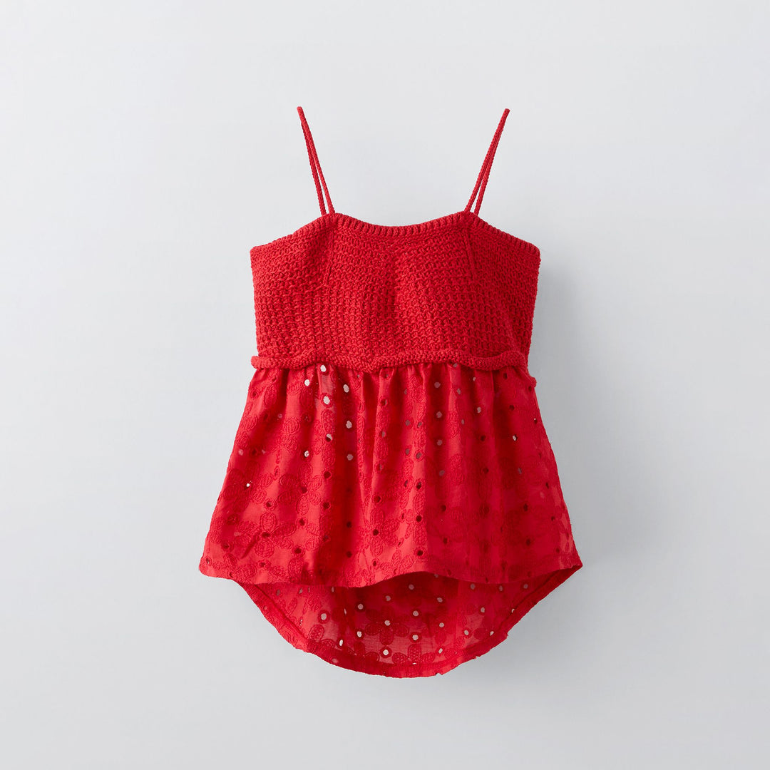 Moudda ZARA - T-shirt combiné crochet et broderie - Tunisie 1