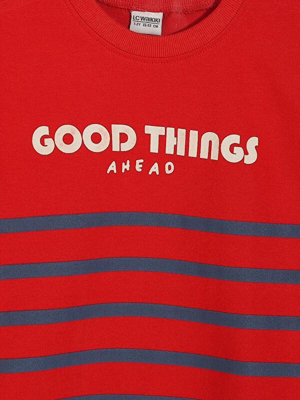 Moudda LC Waikiki - T-shirt en jersey manches longues Garçon Rouge vif - Tunisie 4