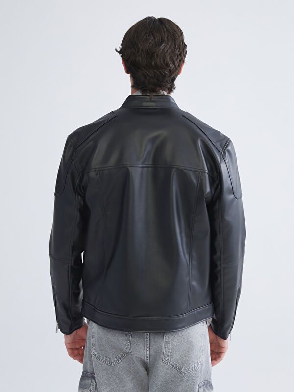 Moudda LC Waikiki - Manteau PU léger Homme Noir - Tunisie 5