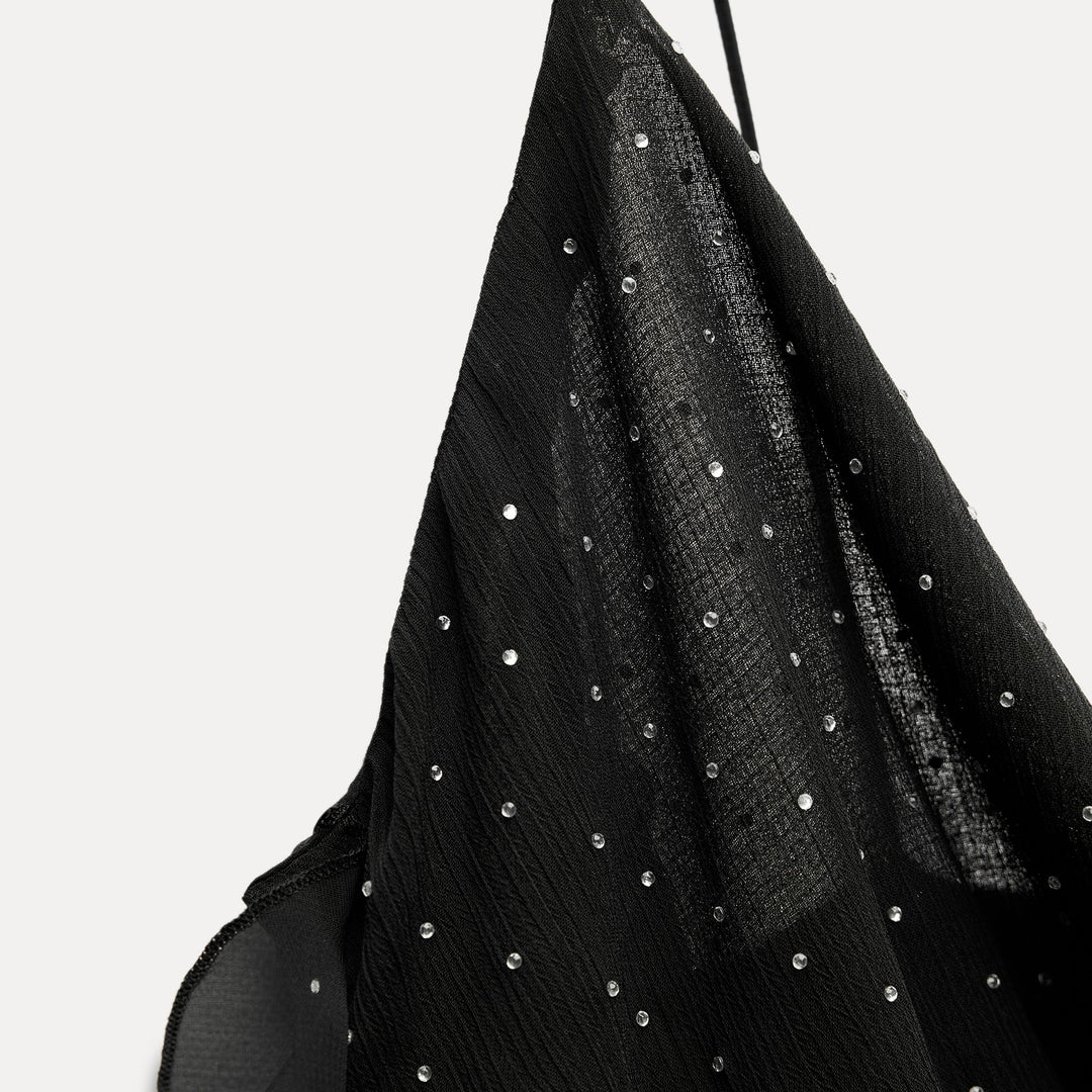 Moudda ZARA - Robe courte volants fines bretelles avec strass - Tunisie 3